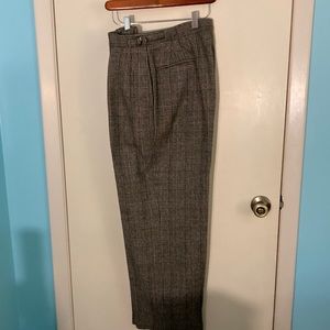 Mens Wool Polo By Ralph Lauren Pleated Plaid 34”x34” Dress Pants.